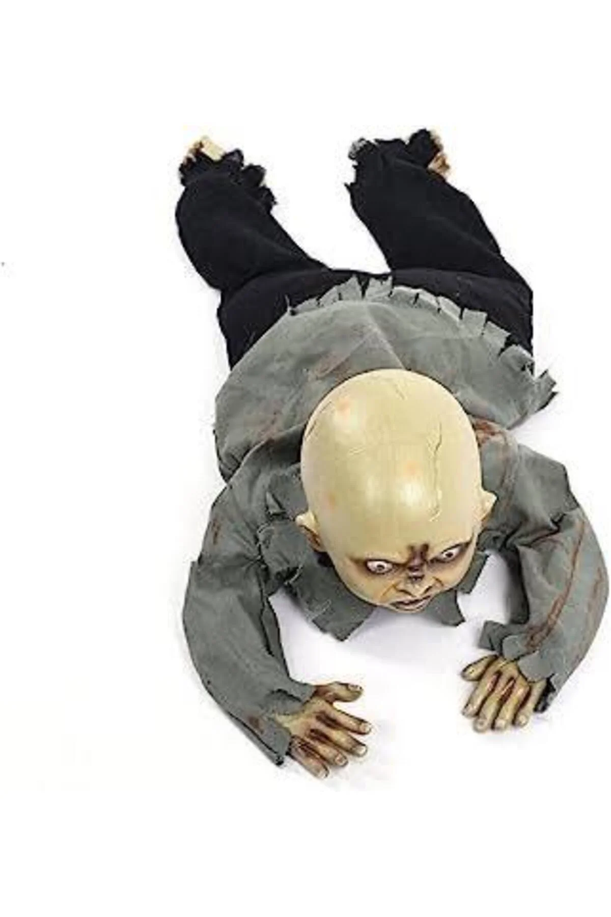 Sesli Işıklı ve Sensörlü Yerde Emekleyen Hareketli Bebek Hayalet Zombi Dekor 30x85 cm (5060)