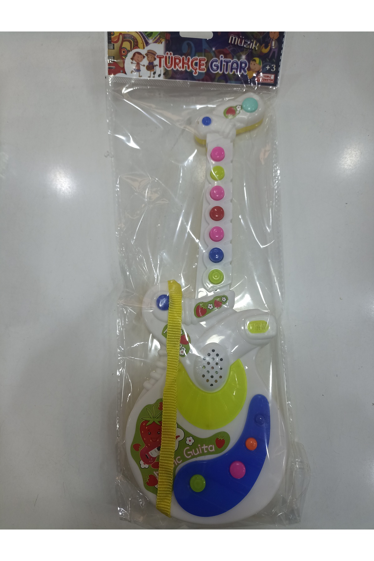 Can Sesli İşilkli Gitar . Müzikli Gitar . 35 Cm Boyunda Şik Gösterişl