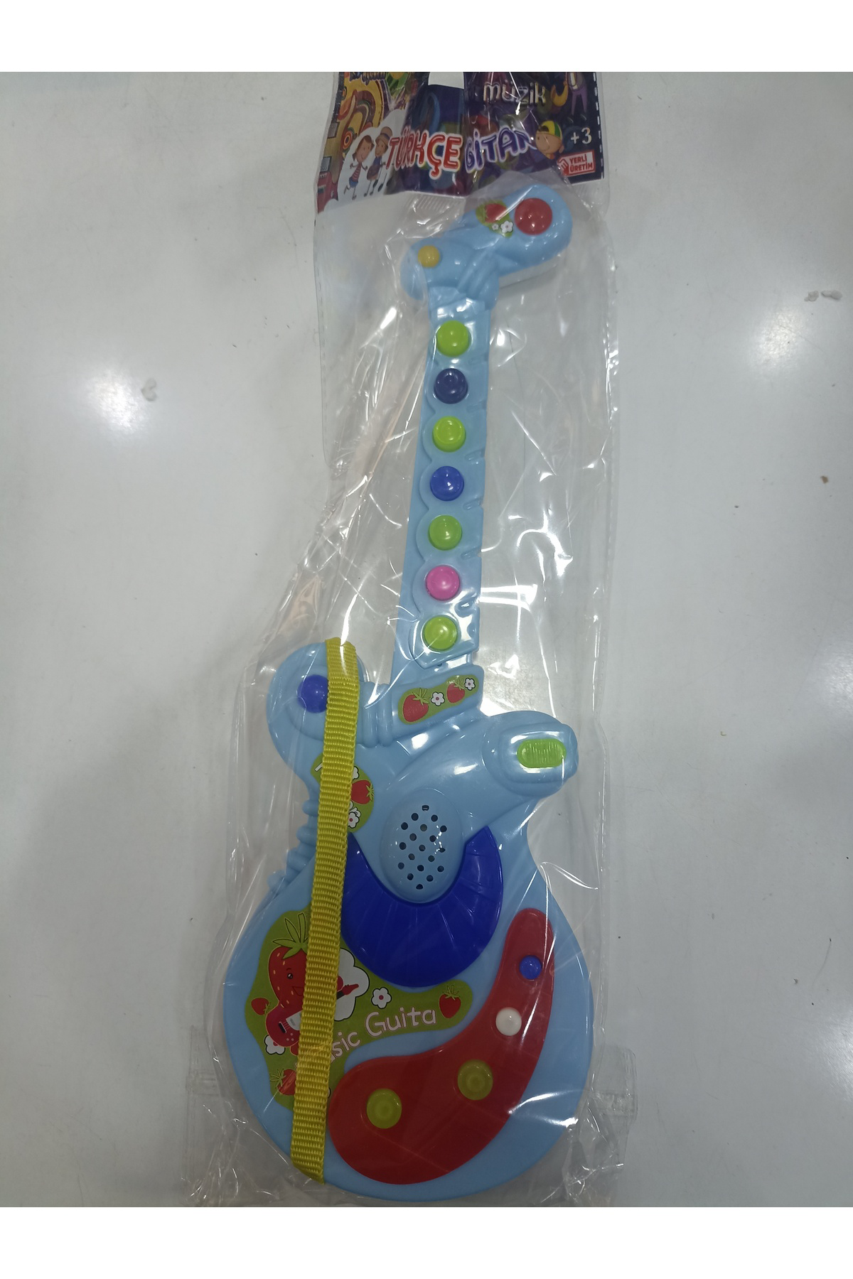 Can Sesli İşilkli Gitar . Müzikli Gitar . 35 Cm Boyunda Şik Gösterişl