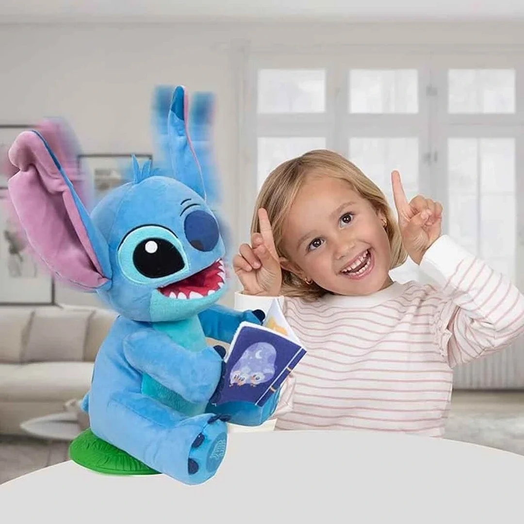 Sesli Karanlıkta Parlayan Masal Anlatan Stitch İnteraktif Peluş 34 cm