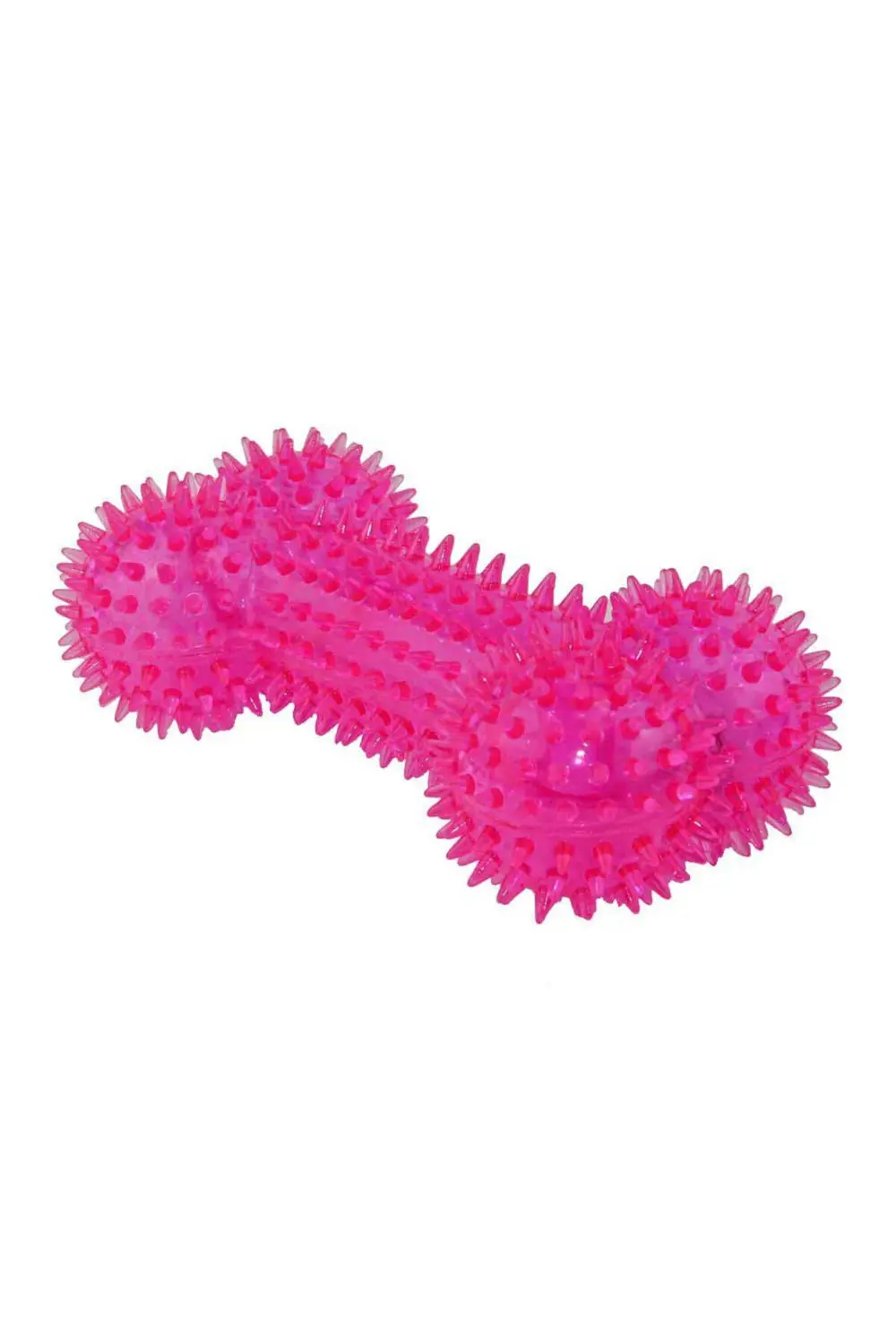 Sesli Köpek Oyuncağı. Kemik şeklinde TPR, kauçuk Kemik Fuşya