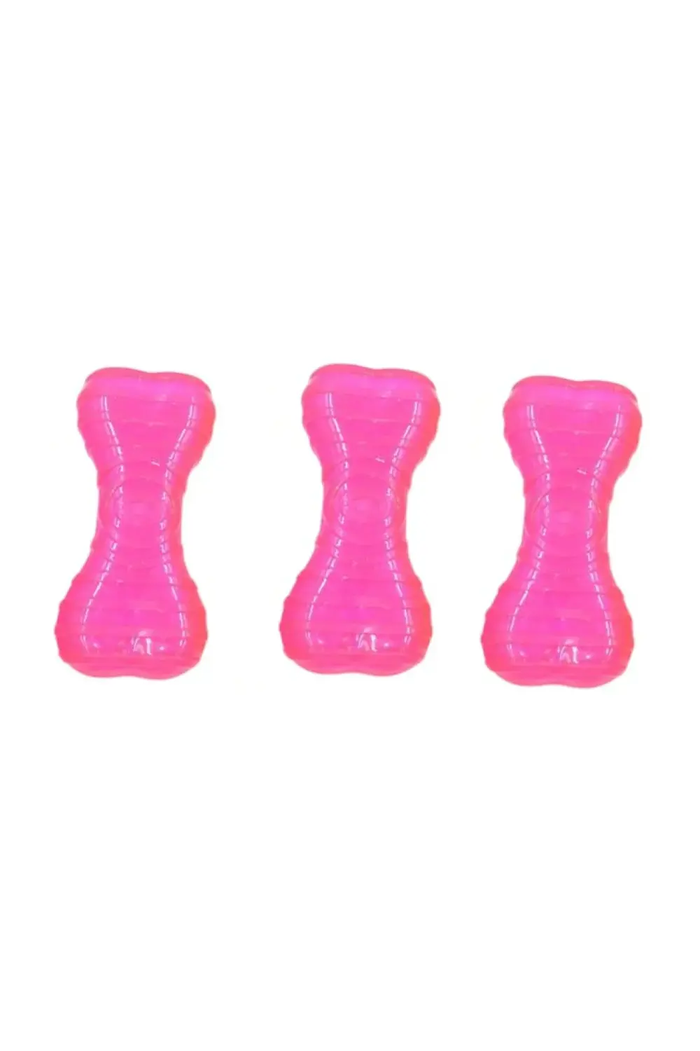 Sesli Köpek Oyuncağı. Kemik Şeklinde TPR, Kauçuk Kemik (D) Fuşya