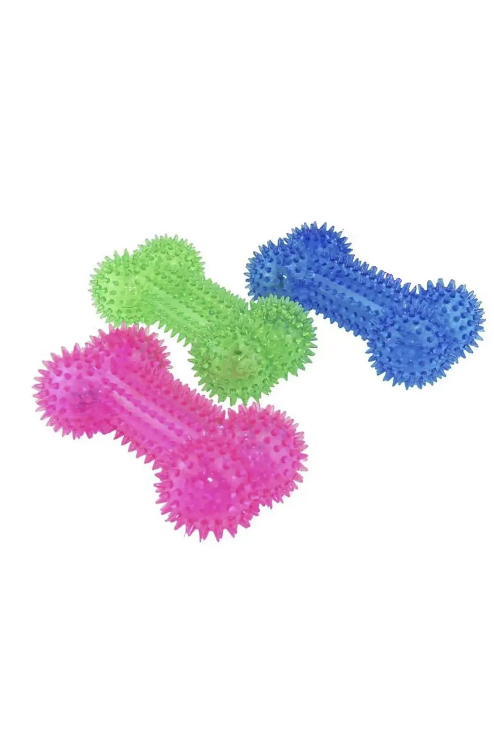 Sesli Köpek Oyuncağı. Kemik şeklinde TPR, kauçuk Kemik Fuşya