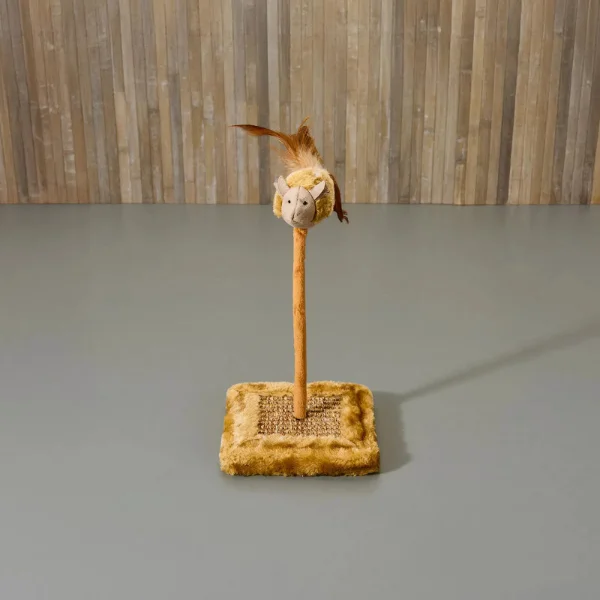 Sesli Oyuncaklı Kedi Tırmalama Tahtası Hareketli Fare Figürlü