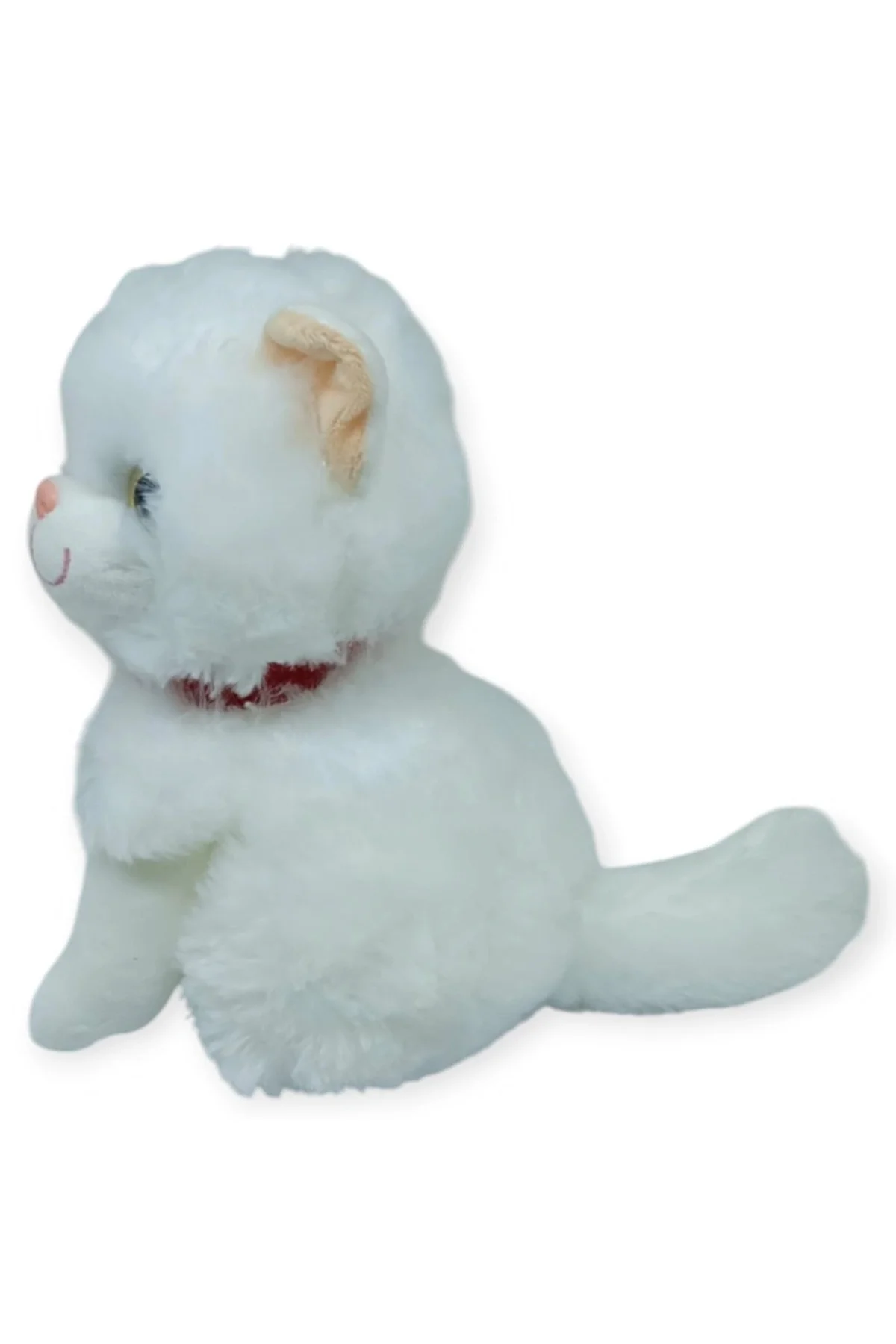 Sesli Peluş Kedi Van Kedisi 25 cm - Beyaz - 1 ADET