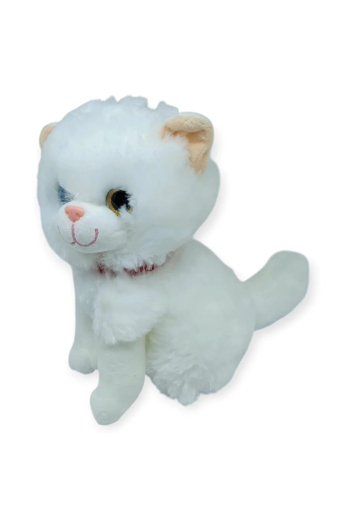Sesli Peluş Kedi Van Kedisi 25 cm - Beyaz - 1 ADET