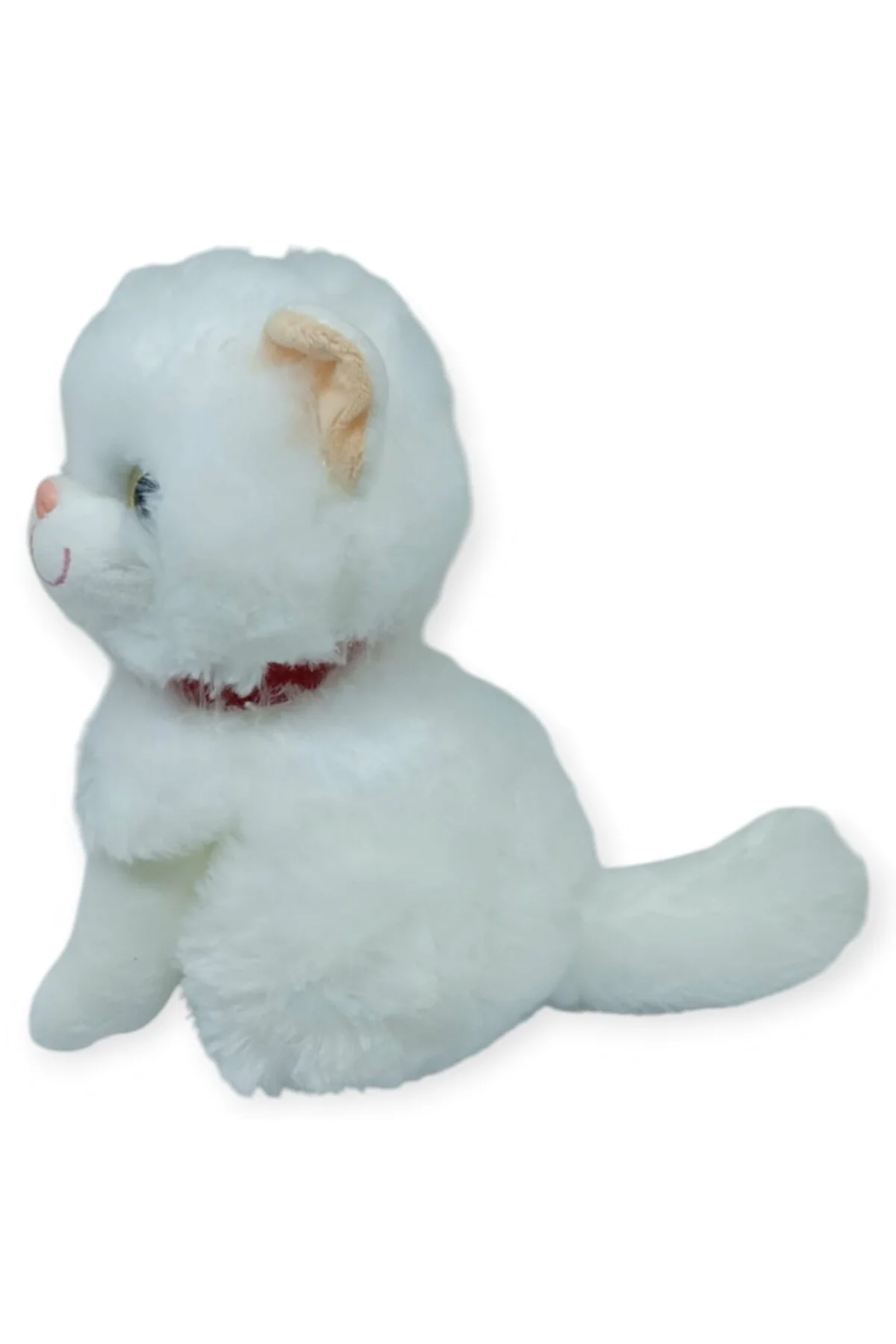 Sesli Peluş Kedi Van Kedisi 25 cm - Beyaz (Lisinya)