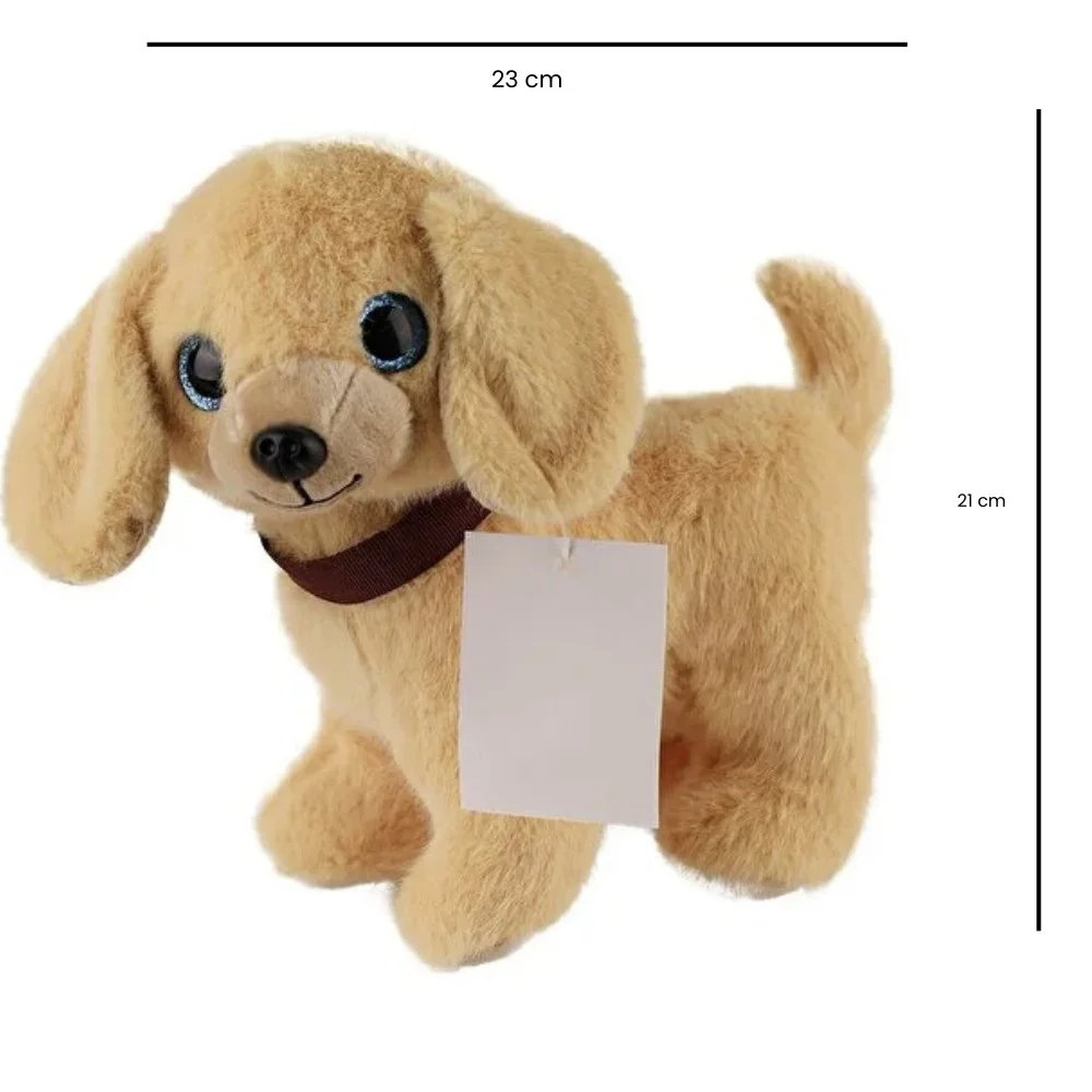 Sesli Peluş Köpek - 2309033 - Açık Kahverengi - 1 ADET
