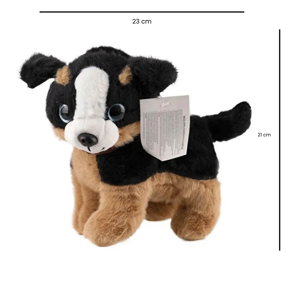 Sesli Peluş Köpek - 2309033 - Kahverengi-Siyah - 1 ADET