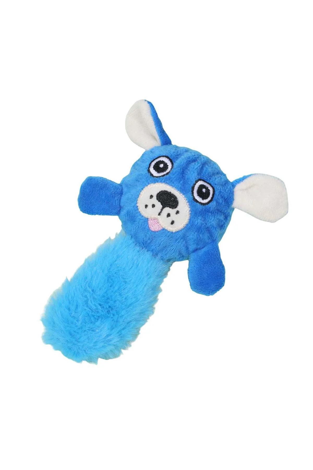 Sesli Peluş Köpek Isırma Oyuncağı Mavi