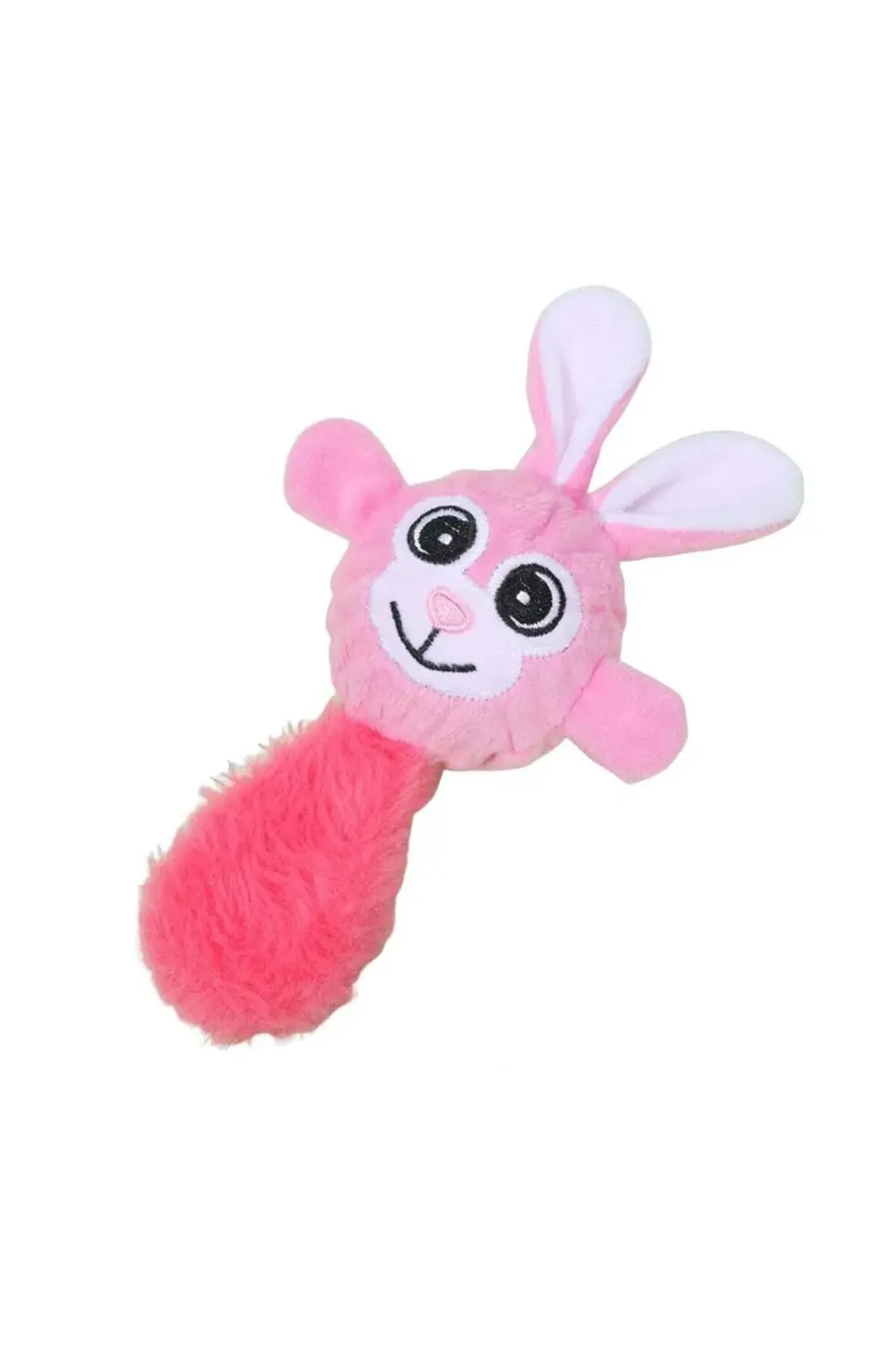 Sesli Peluş Köpek Isırma Oyuncağı Pembe