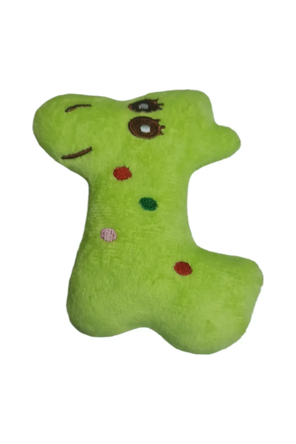 Sesli Peluş Köpek Isırma Oyuncağı (Zürafa) Yeşil