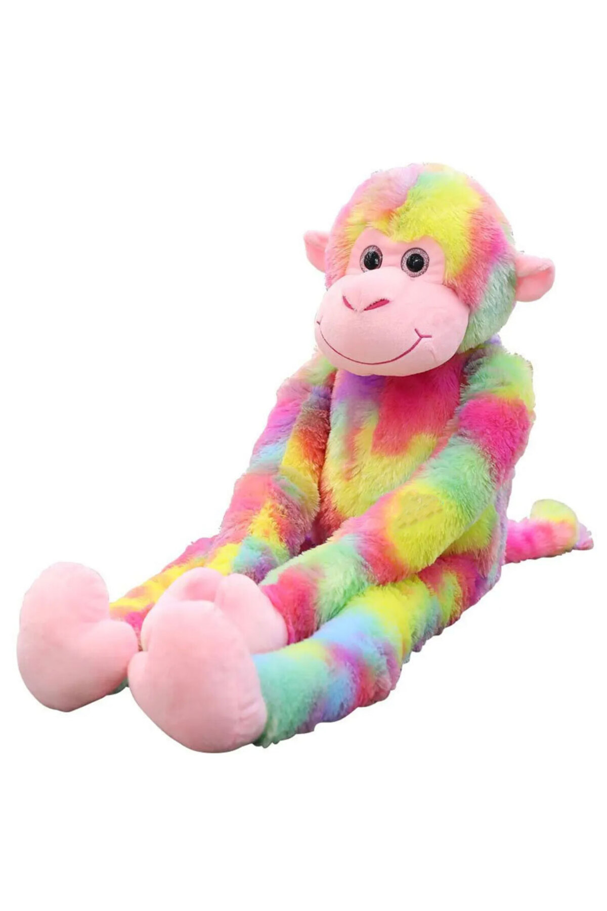 Oyuncak Store Sesli Peluş Maymun Uyku Arkadaşım Yumuşak Renkli Maymun 85 Cm