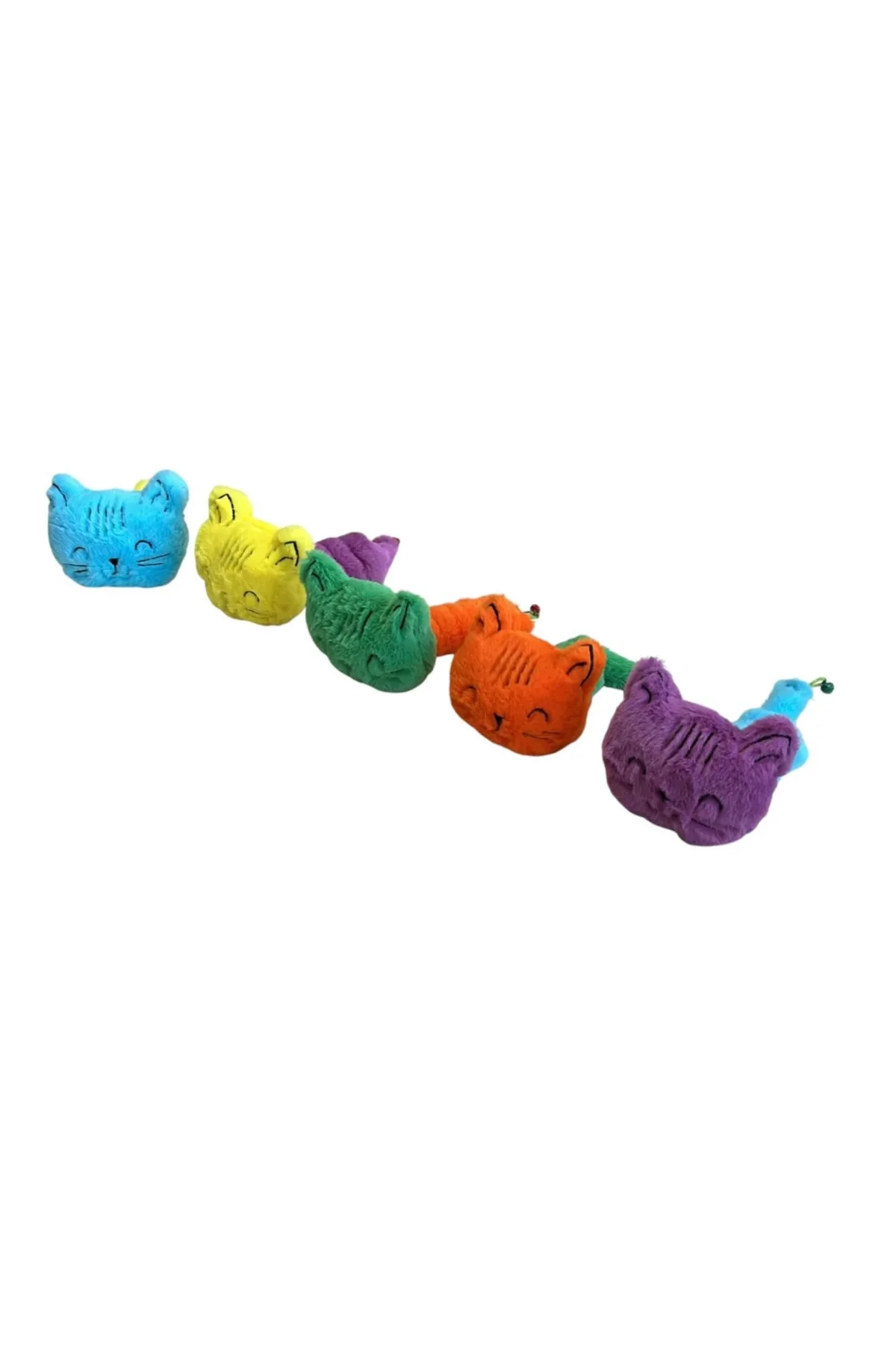 Sesli Peluş Yaylı Mutlu Kedi Köpek Oyuncağı 26 cm Çeşitli Renkler