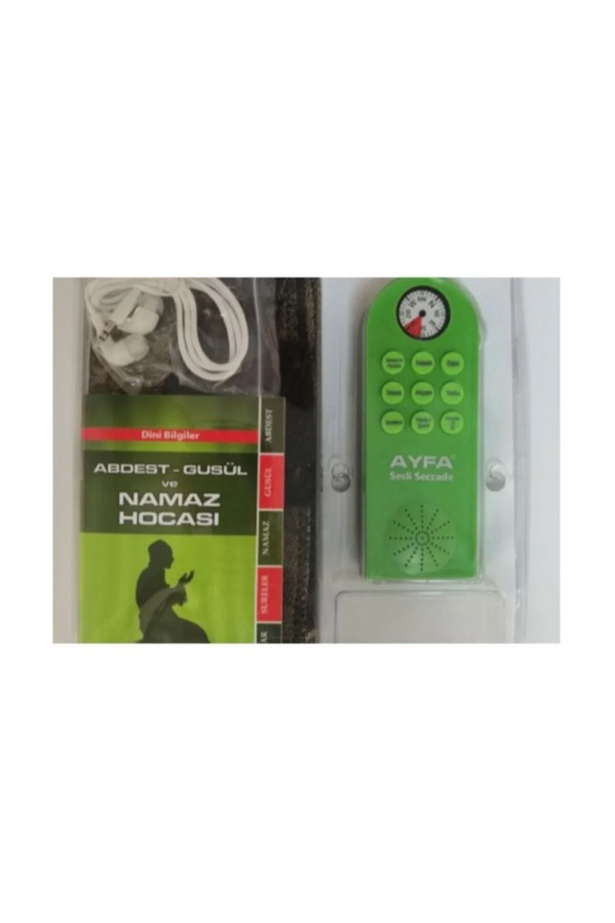 Sesli Seccade Eğitici Namaz Seti Namaz Kıldıran Seccade Yeşil Ren