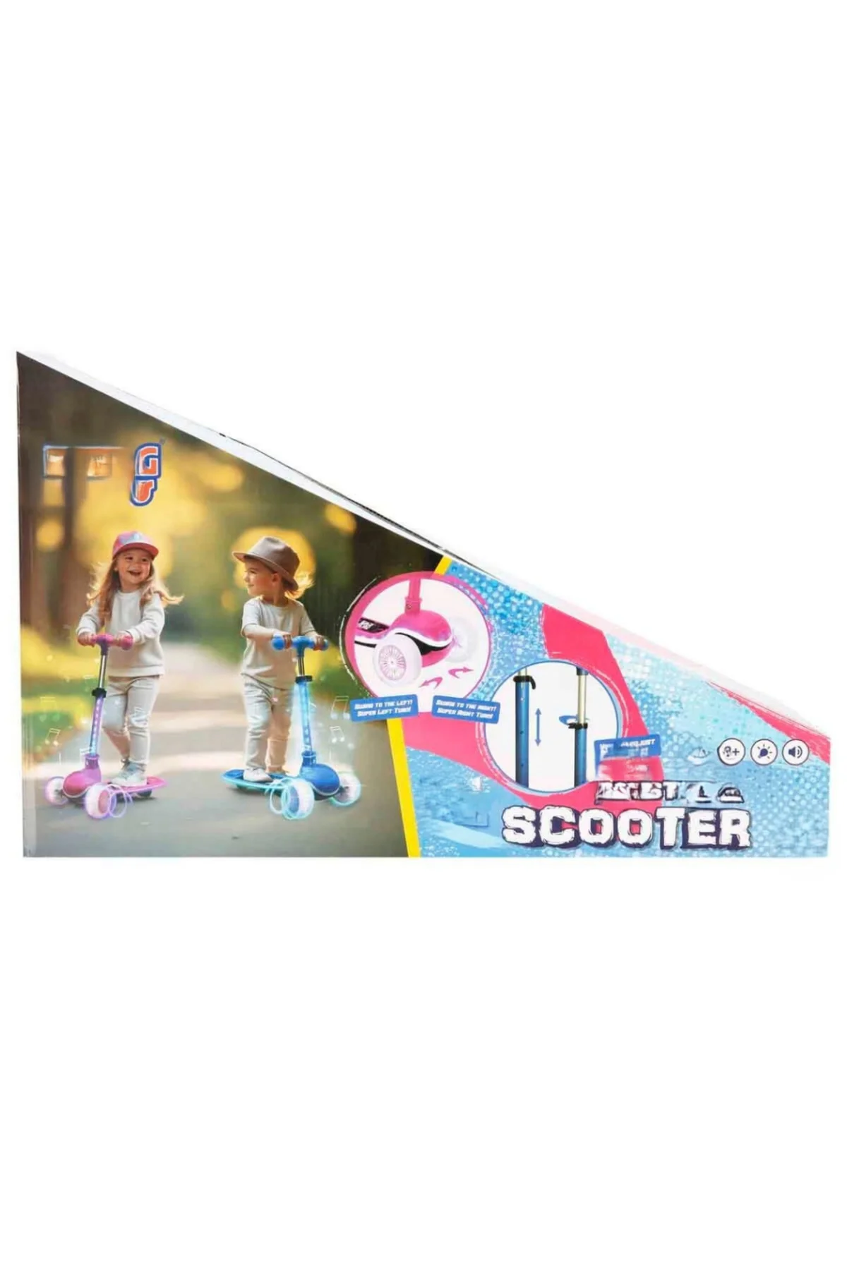 Sesli ve Işıklı 3 Tekerlekli Katlanabilir Scooter