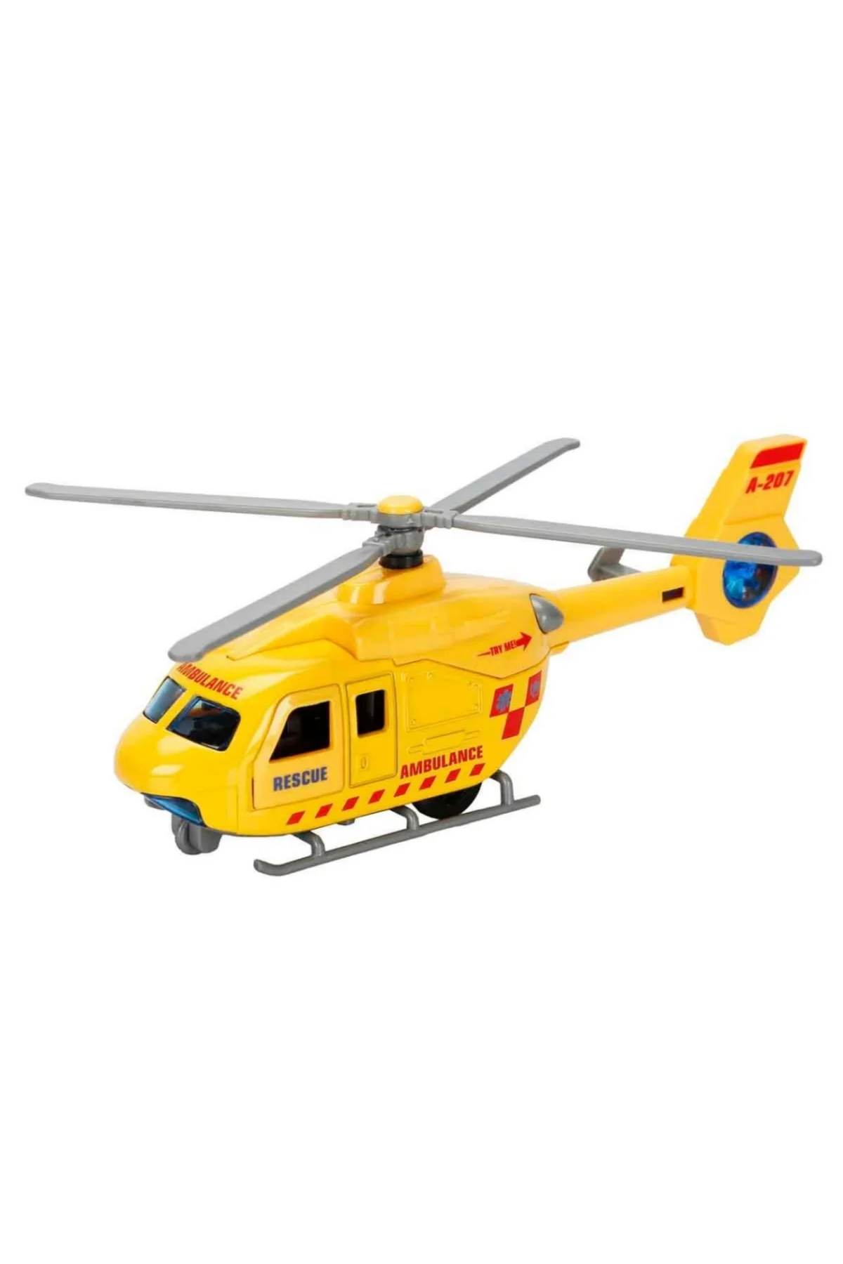 Sesli ve Işıklı Çek Bırak Die Cast Helikopter
