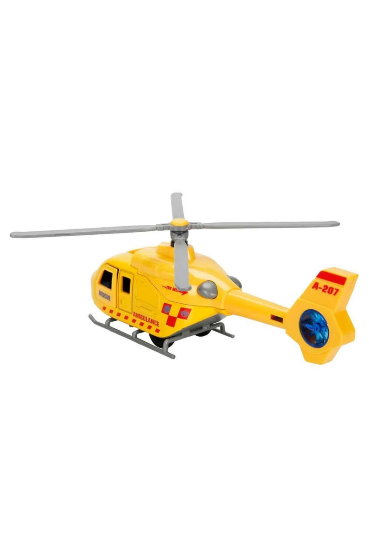 Sesli ve Işıklı Çek Bırak Die Cast Helikopter