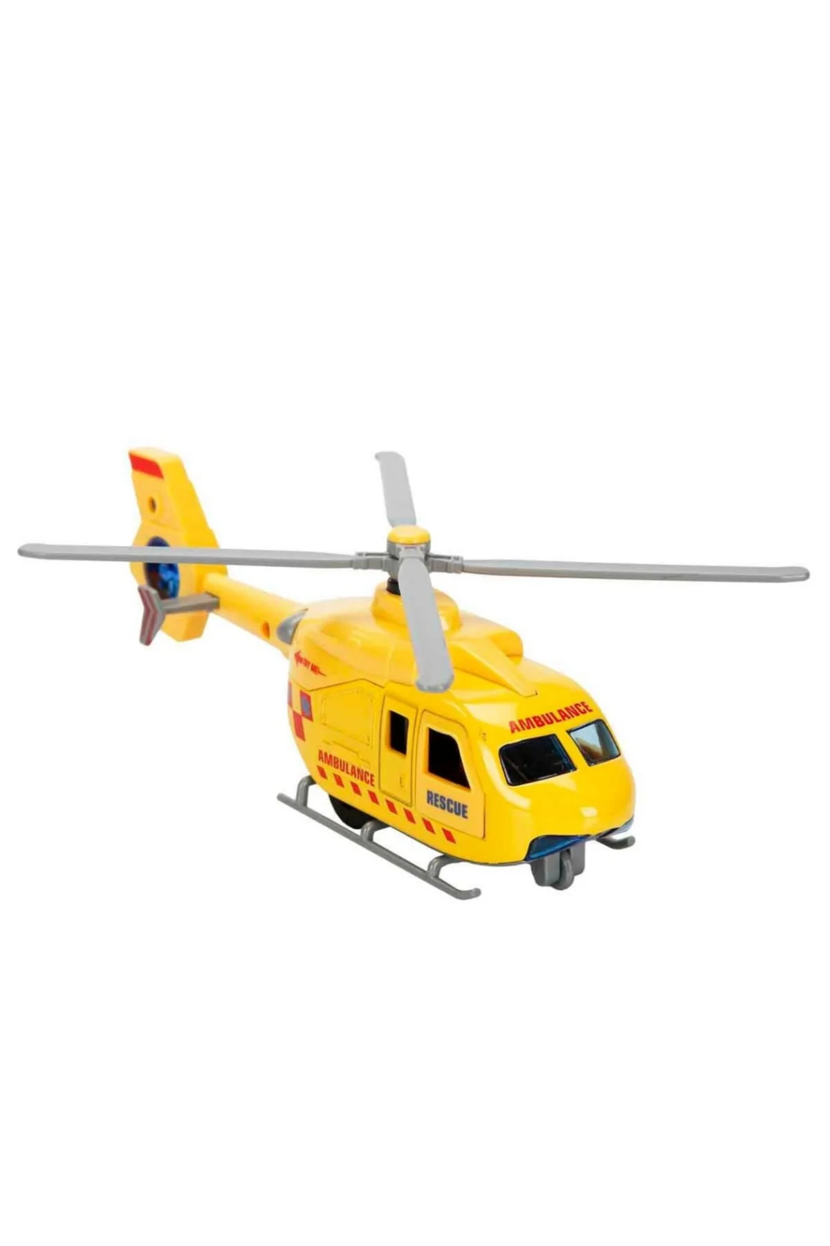Sesli ve Işıklı Çek Bırak Die Cast Helikopter