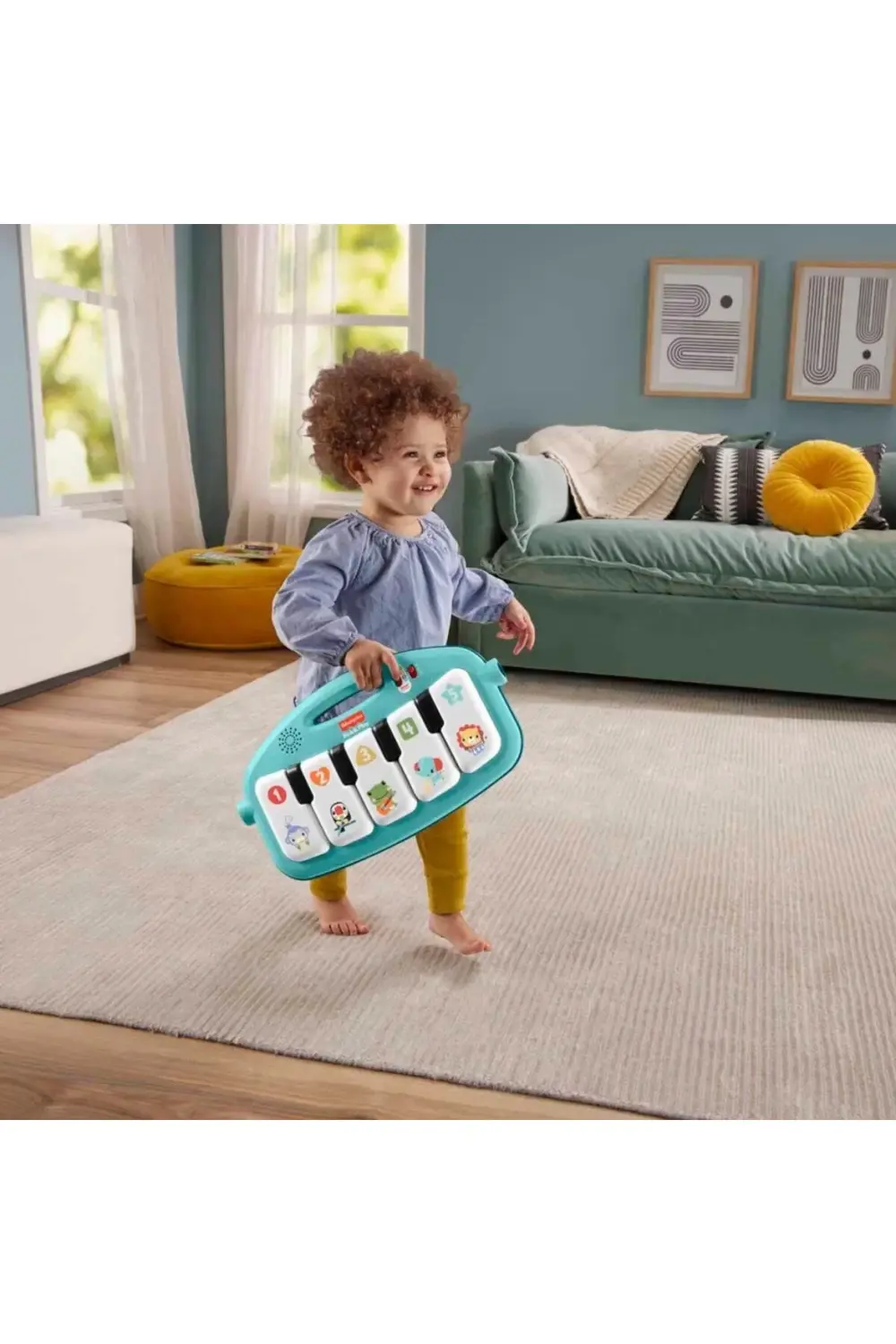 Sesli ve Işıklı Neşeli Hayvanlar Piyanolu Oyun Halısı HWY49