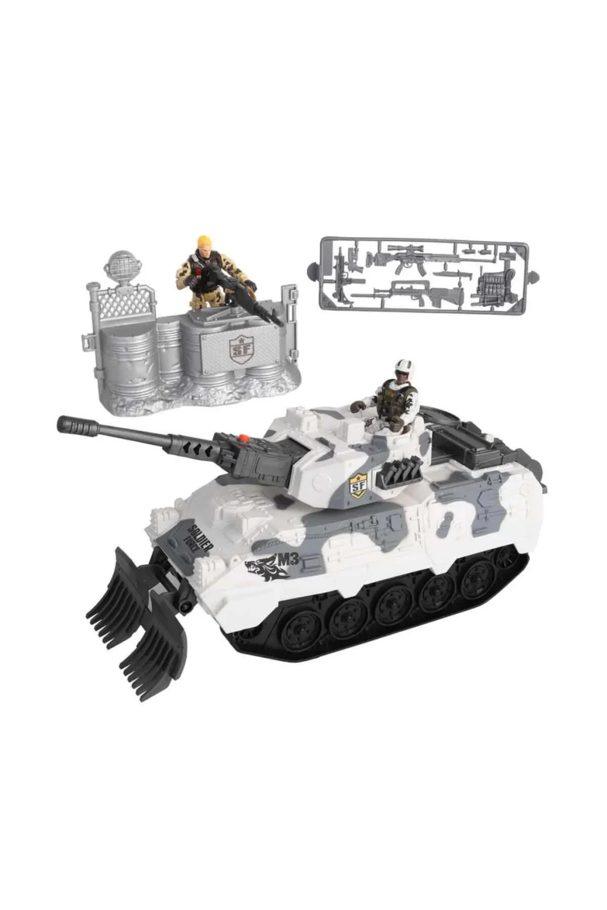 Sesli ve Işıklı Soldier Force Kar Tankı Oyun Seti