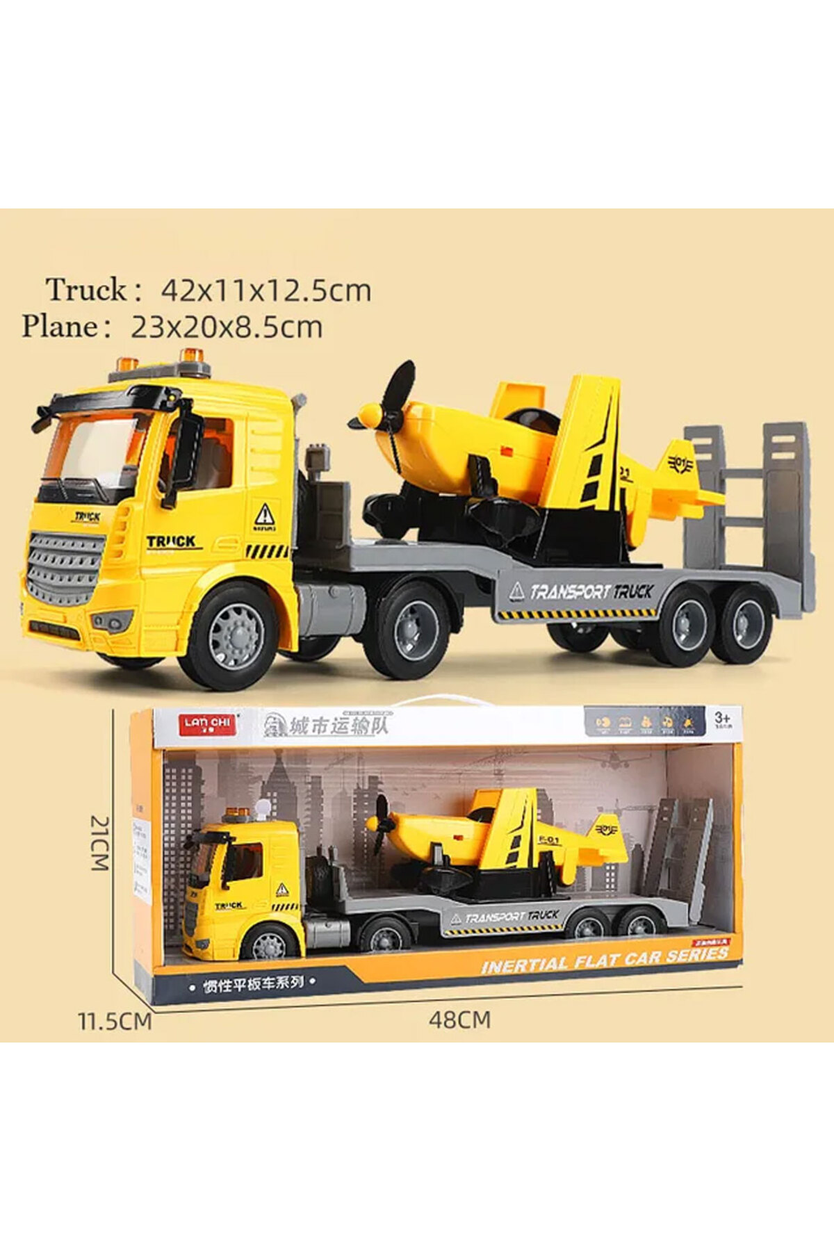 Vardem Sesli Ve İşikli Sürtmeli Uçak Taşiyan Transporter Uçak Taşiyan Ti