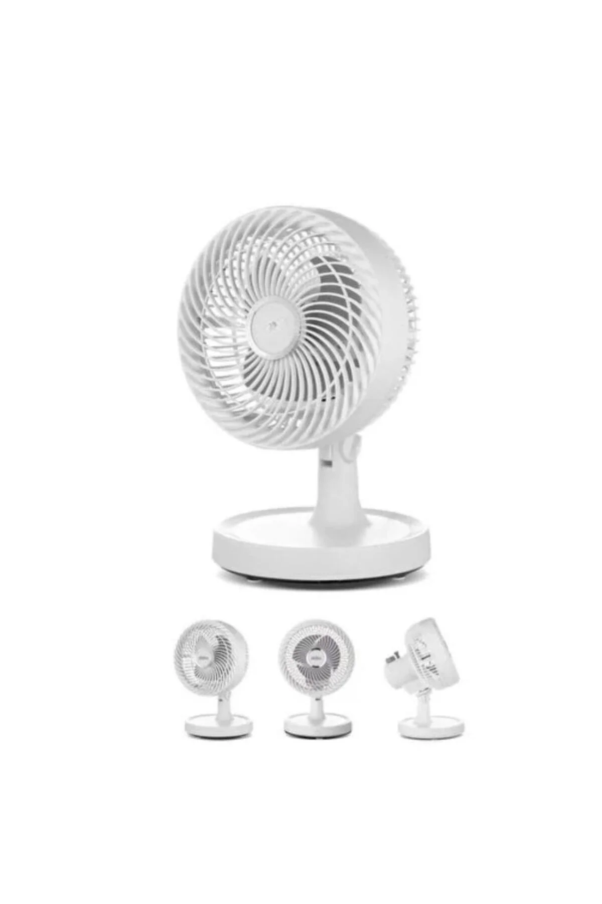 Sessiz Çalışan Mini Masaüstü Fan 2 Kademeli Otomatik Salınımlı