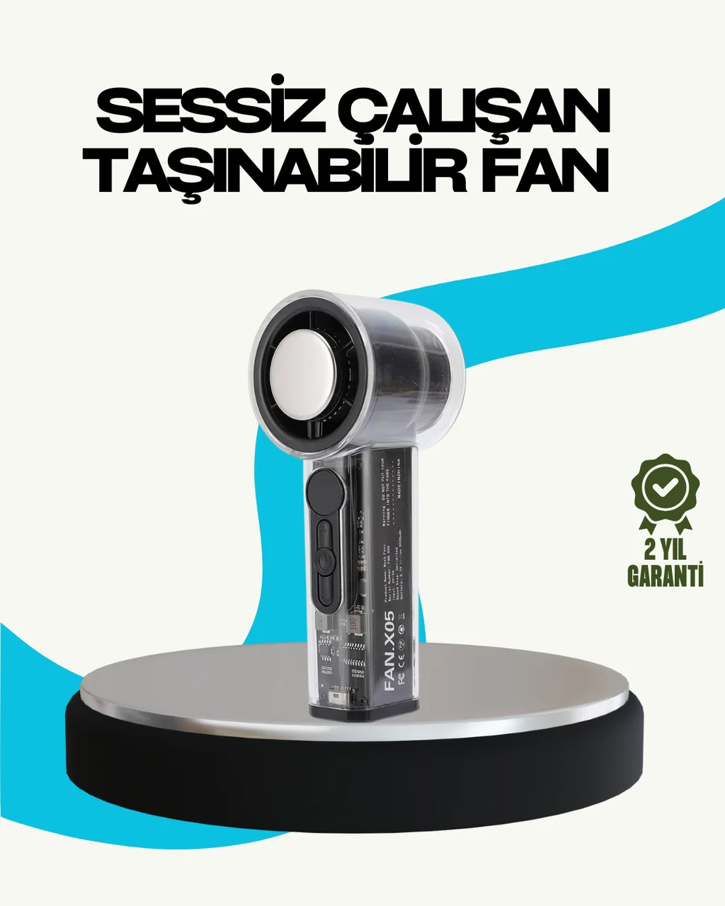 Sessiz Çalışan Taşınabilir Fan Usb Şarjlı Ve Kompakt Tasarım - Lisinya