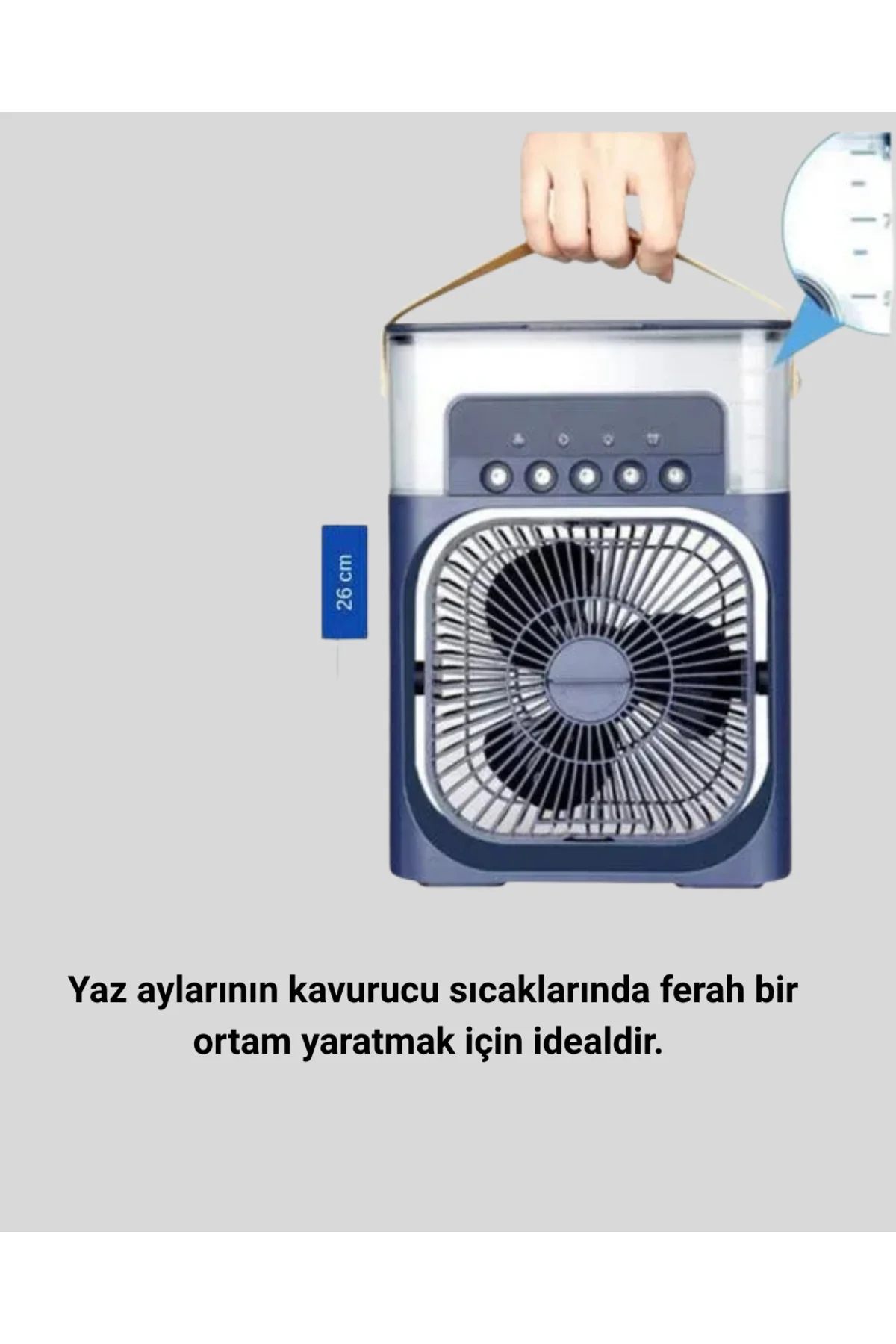 Sessiz Çalışan Turbo Fan Güçlü Hava Akışlı Masa Üstü Vantilatör -
