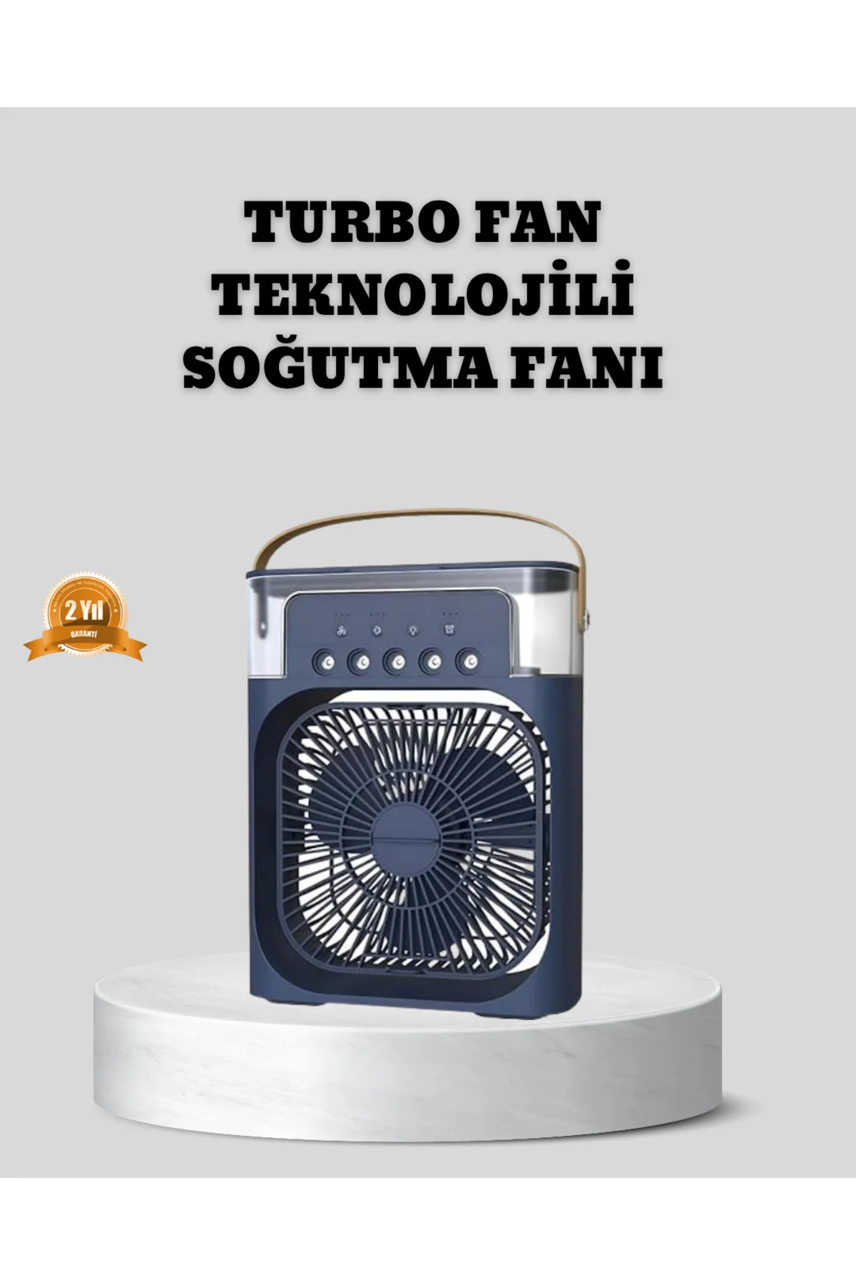 Sessiz Çalışan Turbo Fan Güçlü Hava Akışlı Masa Üstü Vantilatör -