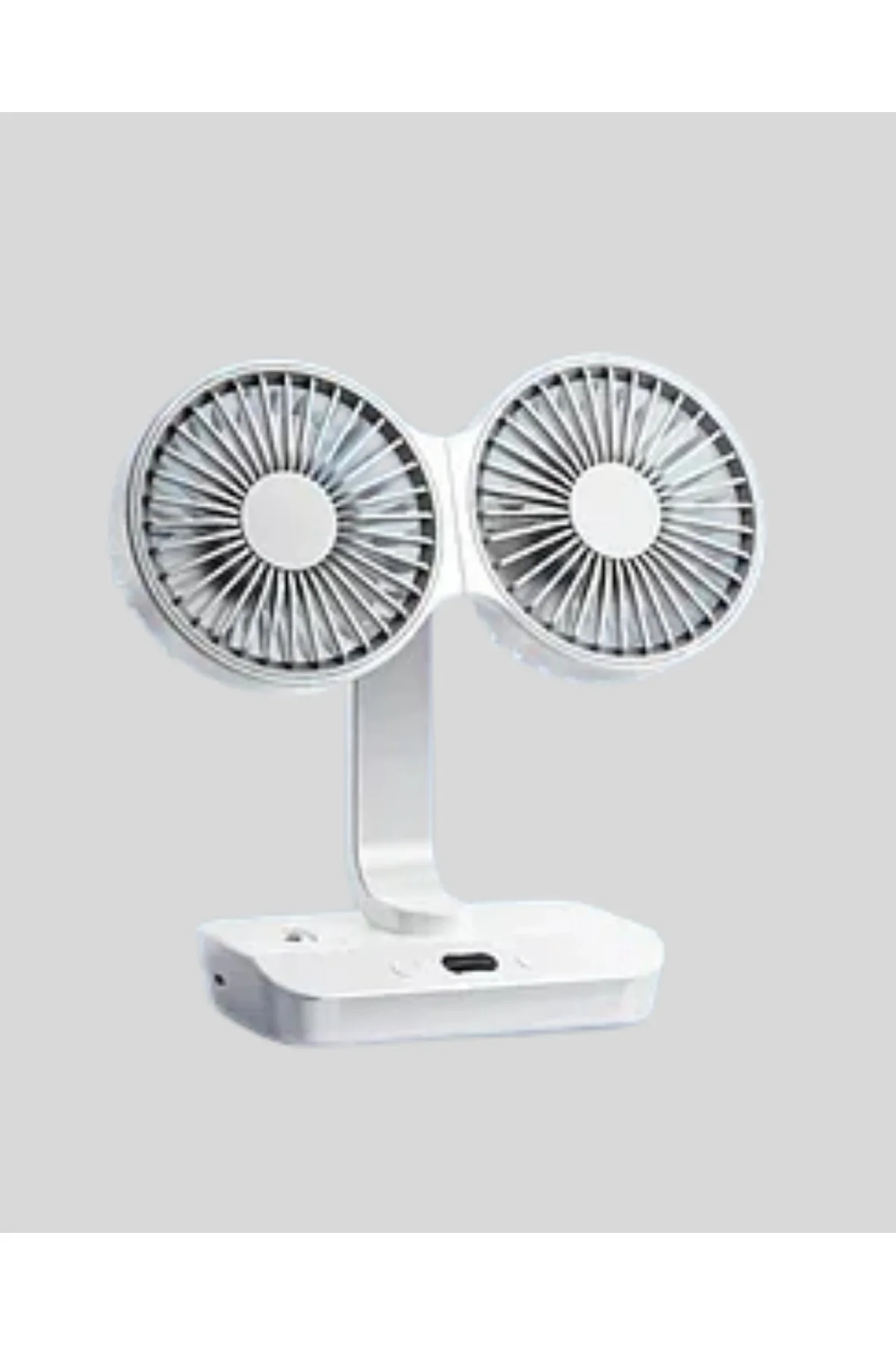 Sessiz Çalışan Usb Şarjlı Çift Kafalı Masaüstü Fan – Ev Ve Ofis İ