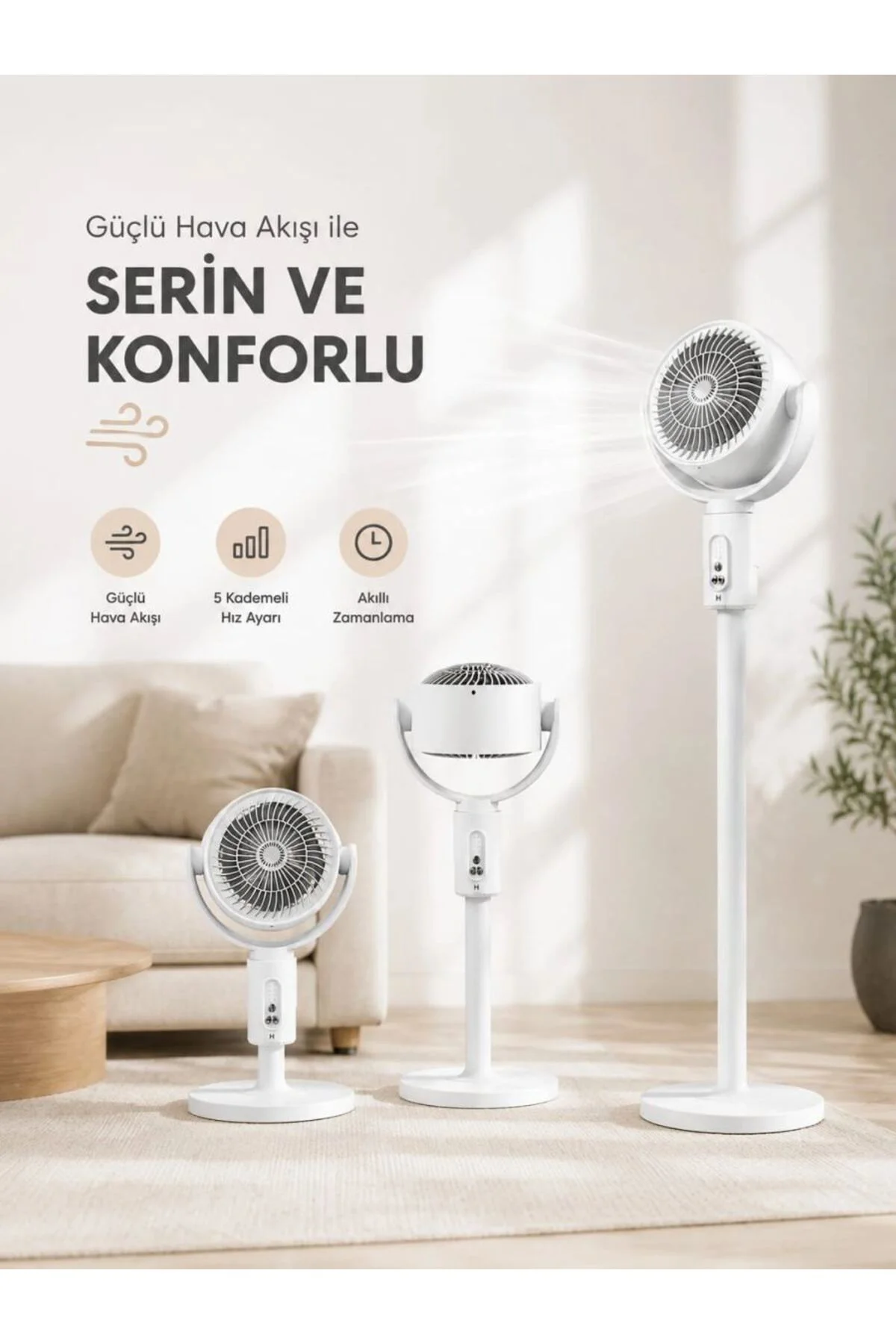 Sessiz Çalışma Özelliğiyle Rahat Kullanım Sunan Dikey Vantilatör