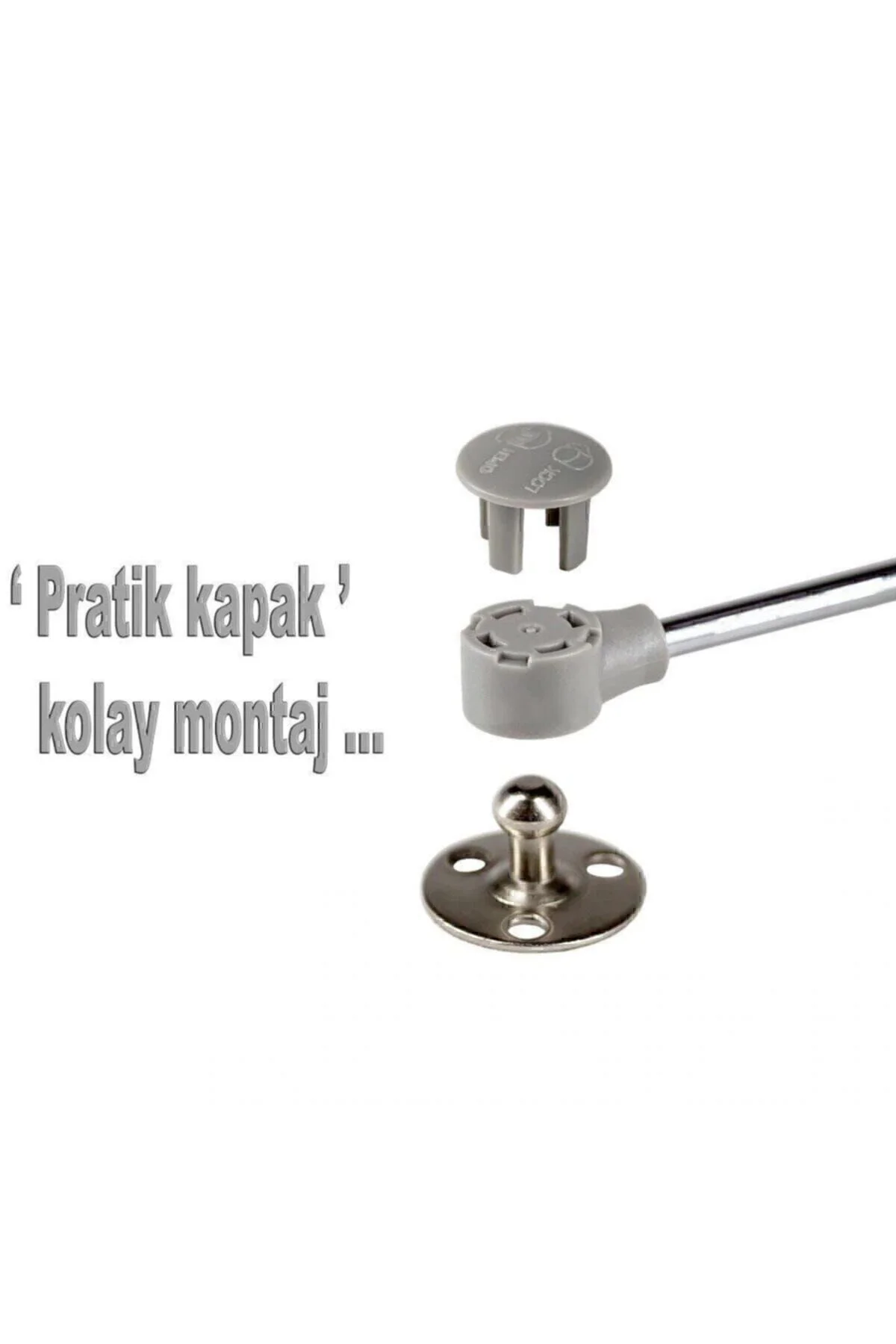 Sessiz Dolap Amortisörü 27 cm 100N Ağır Hizmet Gazlı Piston (4 Adet) Fiyatı, Yorumları ve Özellikleri