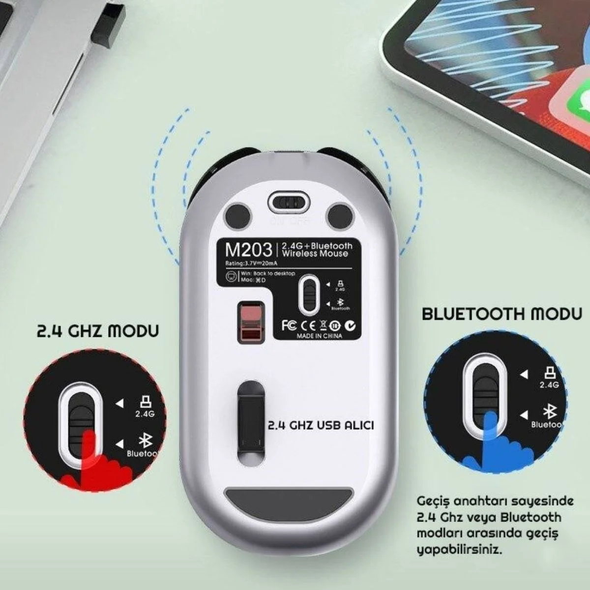Sessiz Kablosuz Mouse – Wireless Optik Mouse, Sessiz Tıklama, Ergonomik Tasarım Fiyatı, Yorumları ve Özellikleri