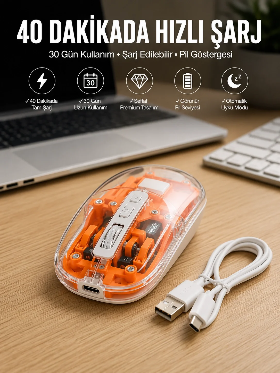 Sessiz Kablosuz USB Girişli Mouse Fare Yüksek Performanslı Yeni Nesil Fiyatı, Yorumları ve Özellikleri