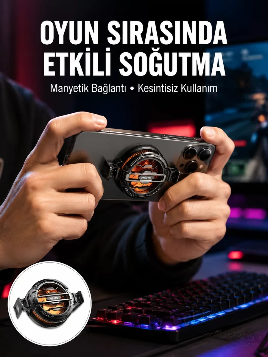 Sessiz Kompakt Soğutucu - Tüm Telefonlarla Uyumlu Yüksek Performanslı Soğutucu