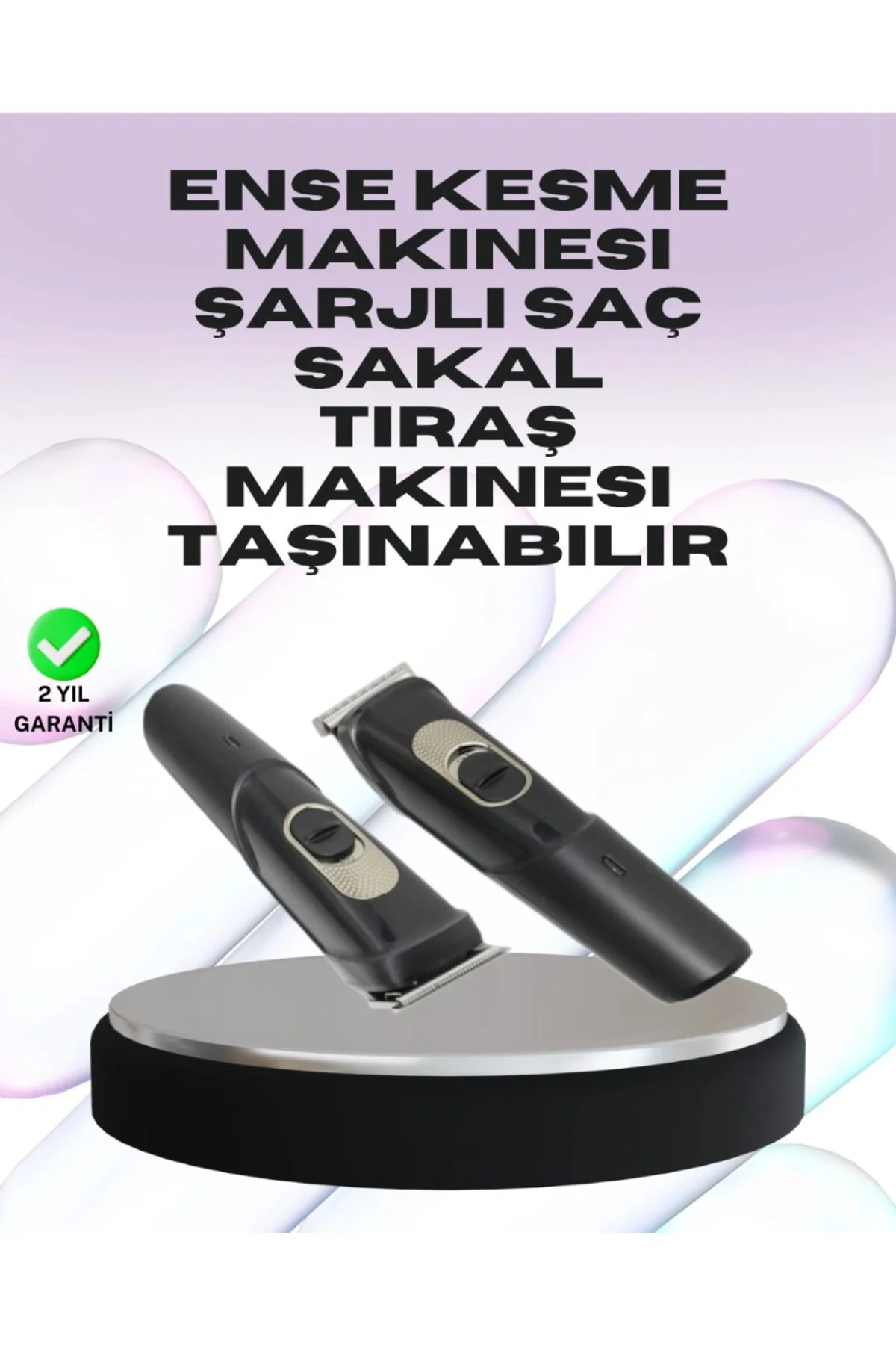 Sessiz Motorlu, Kablosuz Kullanımlı Şarjlı Saç Ve Sakal Kesme Mak