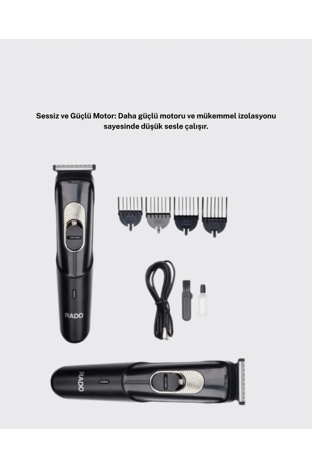 Sessiz Motorlu, Kablosuz Kullanımlı Şarjlı Saç ve Sakal Kesme Mak