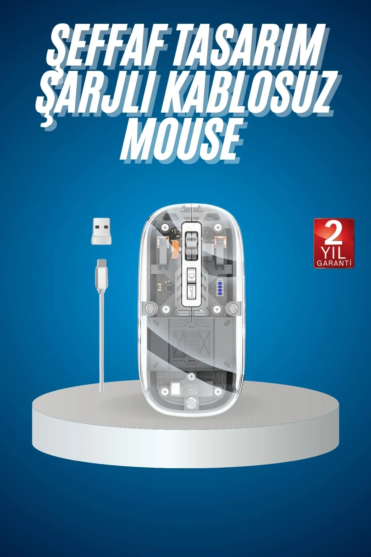 Sessiz Tıklama Çift Modlu Bluetooth Ve Alıcı Şeffaf Mouse Fare Fiyatı, Yorumları ve Özellikleri