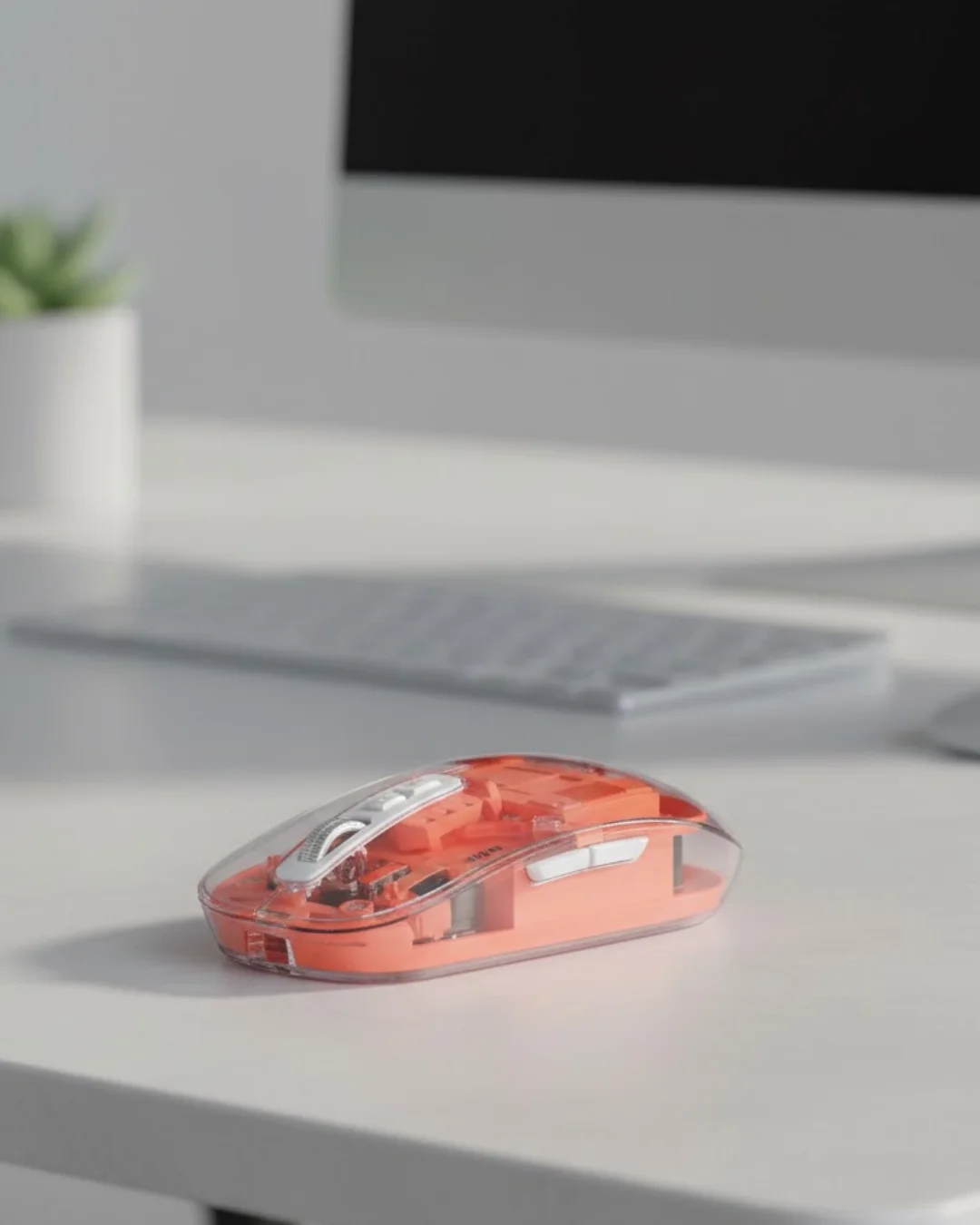 Sessiz Tıklamalı Şeffaf Mouse Bluetooth ve USB Uyumlu Fiyatı, Yorumları ve Özellikleri