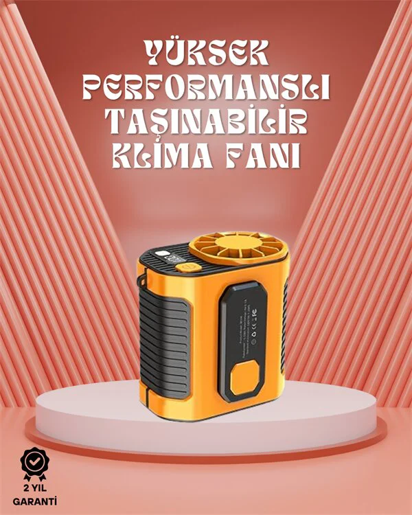 Sessiz Turbo Fan – Taşınabilir Mini Soğutucu | 3 Mod ve 100 Hız Ayarı