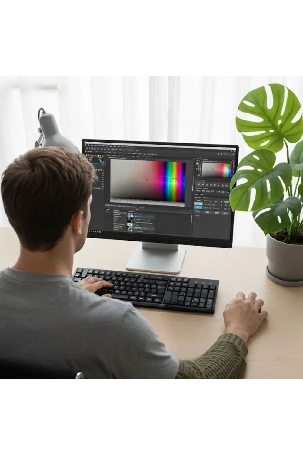 Sessiz Tuşlu Kablosuz Q Klavye ve Mouse Seti (Ofis ve Ev Tipi)