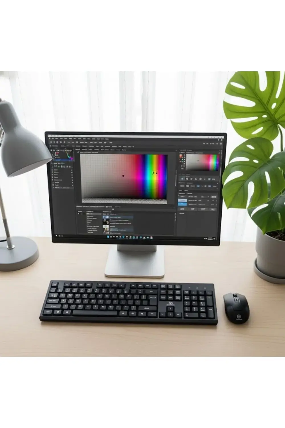 Sessiz Tuşlu Kablosuz Q Klavye ve Mouse Seti (Ofis ve Ev Tipi)