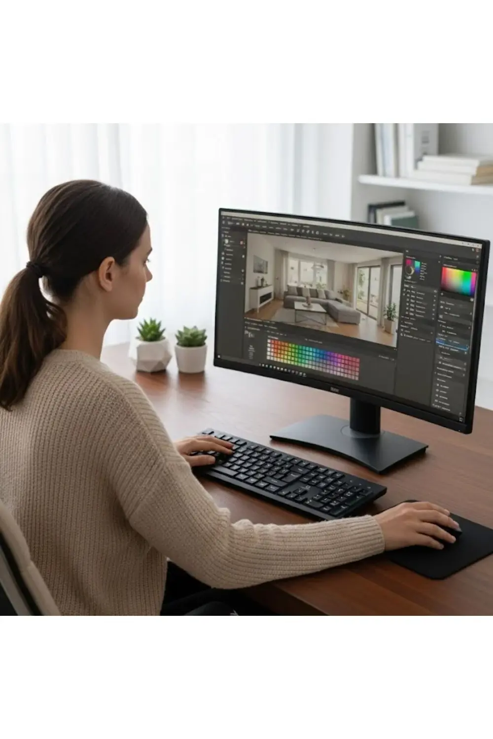 Sessiz Tuşlu Kablosuz Q Klavye ve Mouse Seti (Ofis ve Ev Tipi)