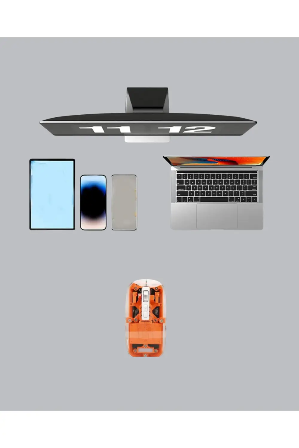 Sessiz ve Ergonomik Kablosuz Fare - 30 Gün Kullanım, 2 Modlu Bağl