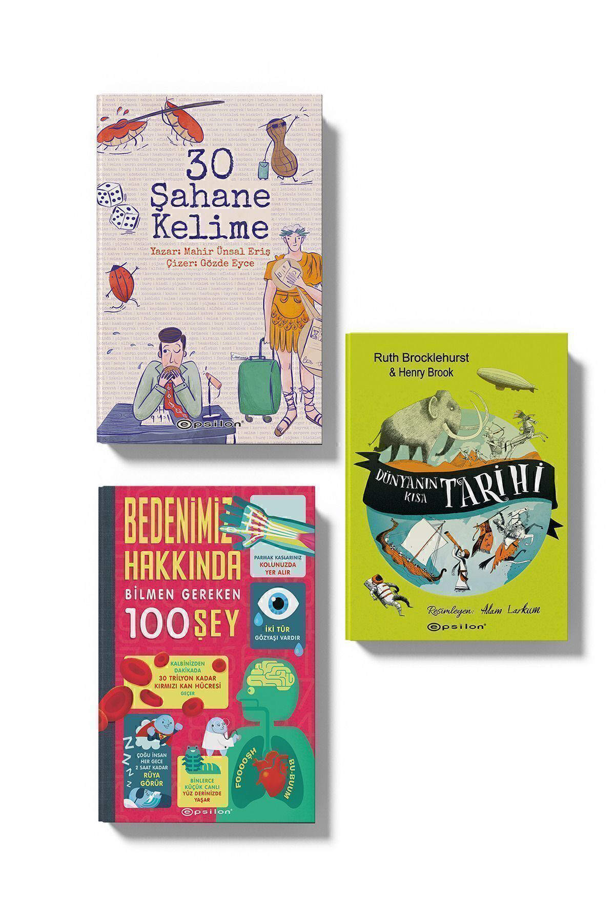 Epsilon Yayınevi Set 3 Kitap / Dünyanın Kısa Tarihi - Bedenimiz Hakkında Bilmen Ge