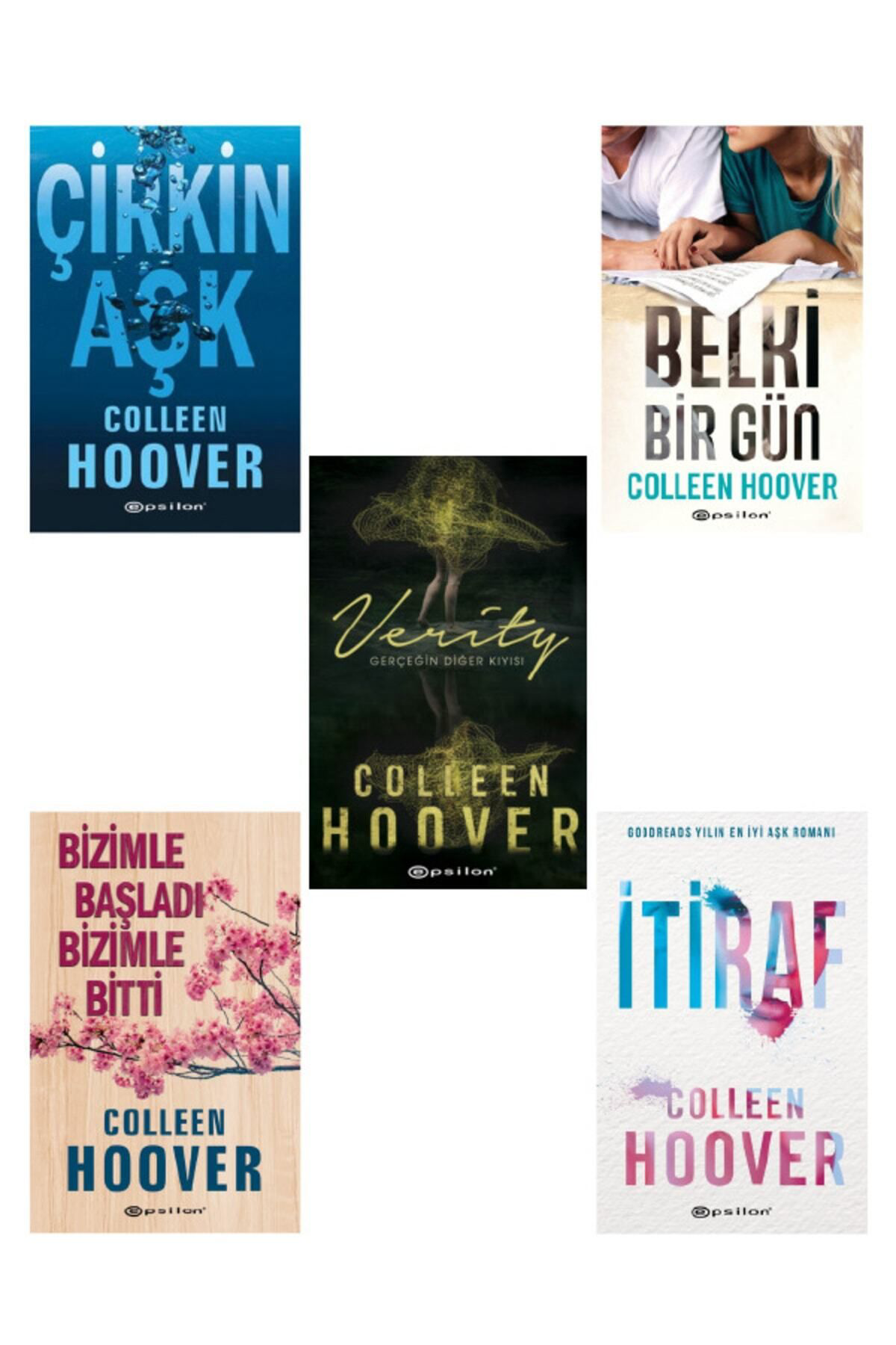 Set - 5 Kitap Çirkin Aşk, Bizimle Başladı Bizimle Bitti, Verity, Belki Bir Gün, Itiraf / Colleen