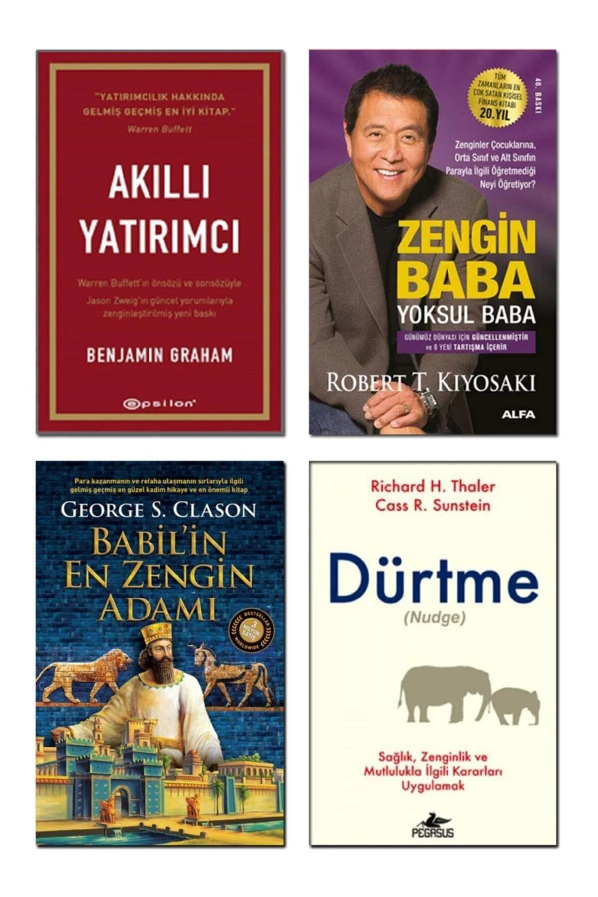 Set Dürtme Babilin En Zengin Adamı Akıllı Yatırımcı Zengin Baba Yoksul Baba / 4 Kitap Set Fiyatı, Yorumları ve Özellikleri