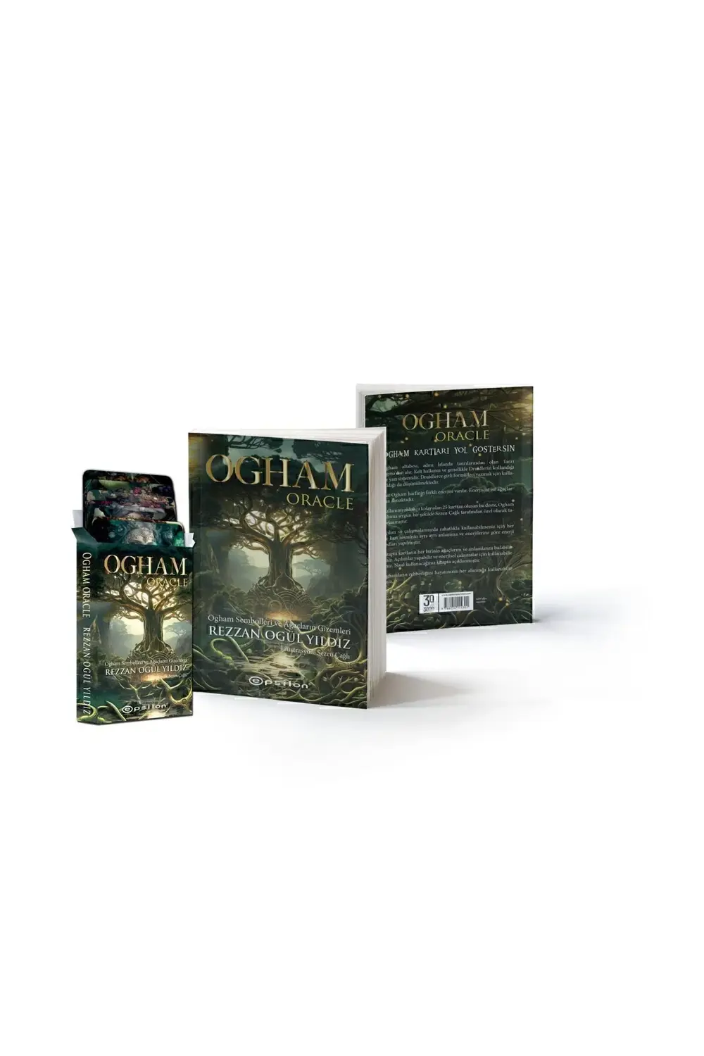 SET Tarot - Ogham Oracle Rehber Kitaplı Kart 2li Takım Rezzan Ogü