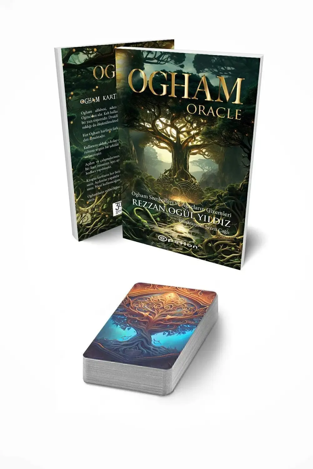 SET Tarot - Ogham Oracle Rehber Kitaplı Kart 2li Takım Rezzan Ogü